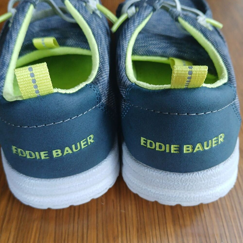 Eddie Bauer Liam Boys Size 2 Slip On Casual Shoes NWOT Gray & Green - Picture 5 of 6